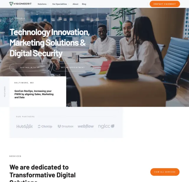 VisioneerIT website