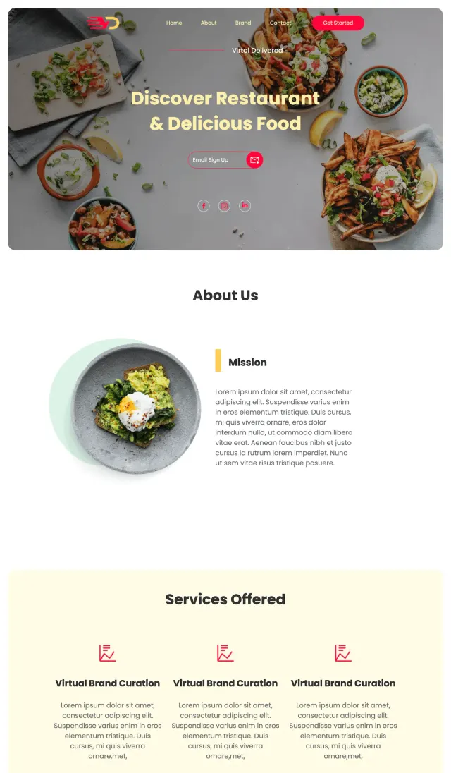 Virtual Delivered website